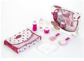 Theo Klein 1653 Baby Coralie Sac à Langer pour poupées | Accessoires: Biberon, Couche, boîte à pommade (factice) etc... | Jouet pour Enfants à partir de 3 Ans