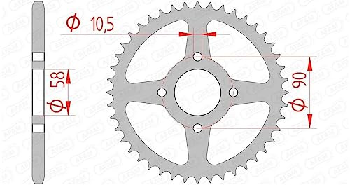 Stahl-Kettenrad AFAM 520-41Z (Silber)