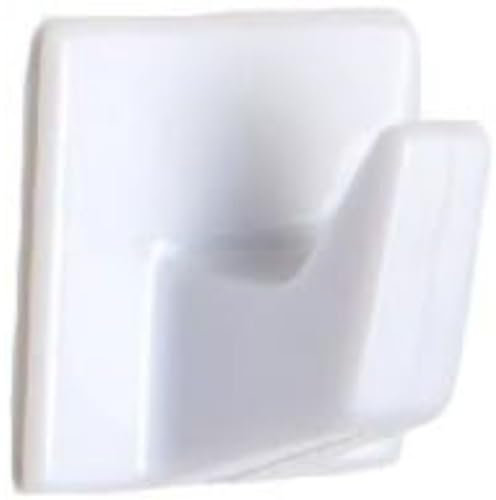 Merriway® BH01135 (3 Pcs) Self Adhesive Hooks, Large Square White 50 x 50 mm (2 inch Square) - Pack of 3 Pieces