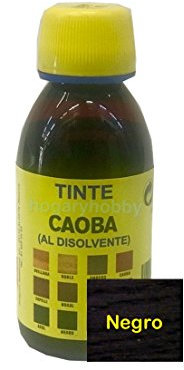 Promade - Tinte al disolvente para teñir la madera. Tonos de madera y colores vivos y modernos (125 ml, Negro)