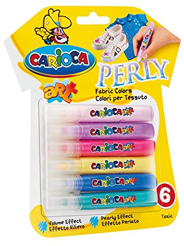 Carioca Pearly Textilstift, 6er-Pack