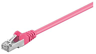 Goobay 93414 CAT 5e Patchkabel, SF/UTP, Magenta - CCA Kupfergemisch
