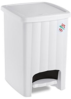Stefanplast Margherita Pedal Dustbin, White, 20 Litre