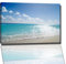 Strand mit Meer Bild auf Leinwand -- 60 x 40 cm fertig gerahmte Kunstdruckbilder als Wandbild - Billiger als Ölbild oder Gemälde - KEIN Poster oder Plakat