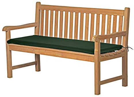 Bankauflage Bankkissen Bankpolster Gartenbankauflage Polsterauflage Sitzauflage Sitzkissen Gartenbank 120 x 47 cm grün dunkelgrün hochwertig Made in Germany
