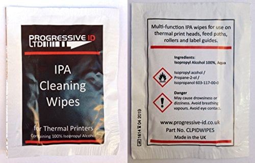 Thermal printer printhead cleaning wipes x 10