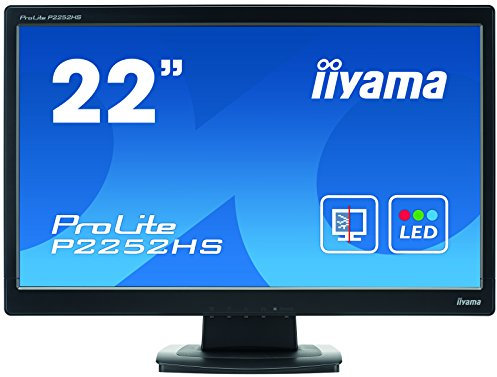 Iiyama P2252HS-B 22” LED HD MONITOR, 1920x1080, 5MS, VGA/DVI/HDMI & ADVANCED CONTRAST