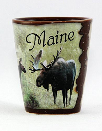 Maine Full Wrap Elch Schnapsglas