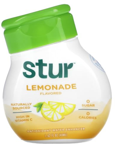 Stur Liquid Water Enhancer | Lemonade | Sweetened with Stevia | High in Vitamin C & Antioxidants | Sugar Free | Daily Hydration & Workout Recovery | Zero Calories | Keto | Vegan (1 Bottle)