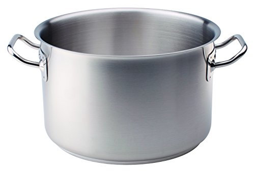 Pentole Agnelli, COIX3104E32, Casseruola Alta in Acciaio con 2 Maniglie in Acciaio, Acciaio Inox 18/10, Diametro 32 cm