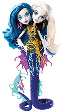 Mattel Monster High DHB47 - Modepuppen, Das Große Schreckensriff, Peri und Pearl Serpentine
