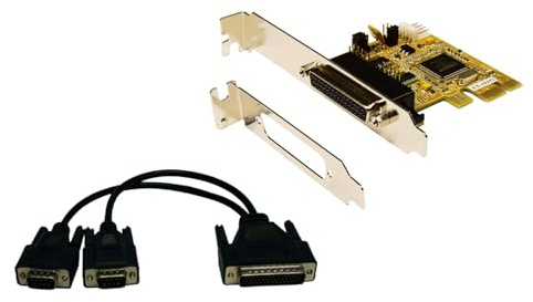 EXSYS EX-44342 2S Seriell RS-232 1P Parallel Multi IO PCIe Karte (MosChip)