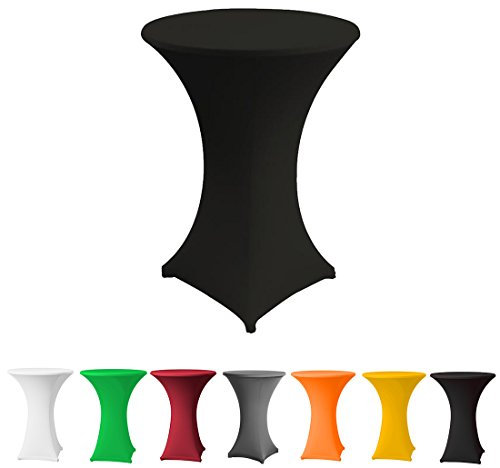 Babat Stehtischhusse Stretch in Farbe schwarz und Durchmesser 70-75 für Bistrotisch/Stehtisch