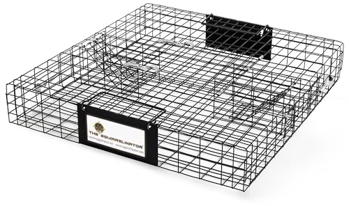 Rugged Ranch Squirrel Trap, Live Animal Catch & Release Cage, Squirrelinator, Black - Humane Indoor and Outdoor Catcher for Chipmunks and Squirrels
