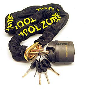 Heavy Duty 1,1 m, in Nylon, con catena, con lucchetto per bicicletta, motocicletta LK074 di sicurezza