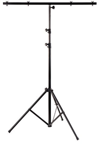 Showlite LS250 Lichtstativ mit Quertraverse (für Bühnen & Konzerbeleuchtung, für bis zu 4 Scheinwerfer, 1,10m-2,50m, max. Traglast: 30 kg)