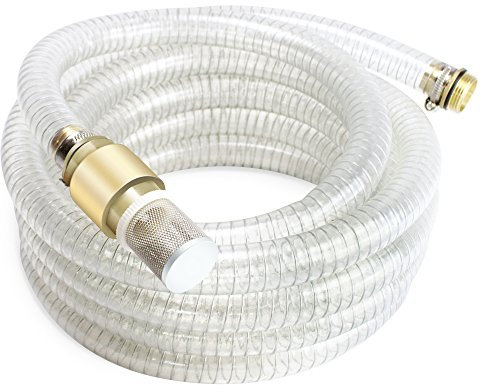 Aparatoo AWM 7m Saugschlauch 1 Zoll *Messing Ansauggarnitur, Rückschlagventil, Hauswasserwerk, transparent…