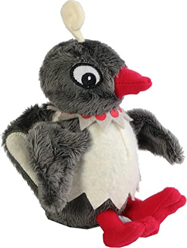 HEUNEC 649873 - Sandmann und Freunde, Beanie, Frau Elster 15cm, Weiß