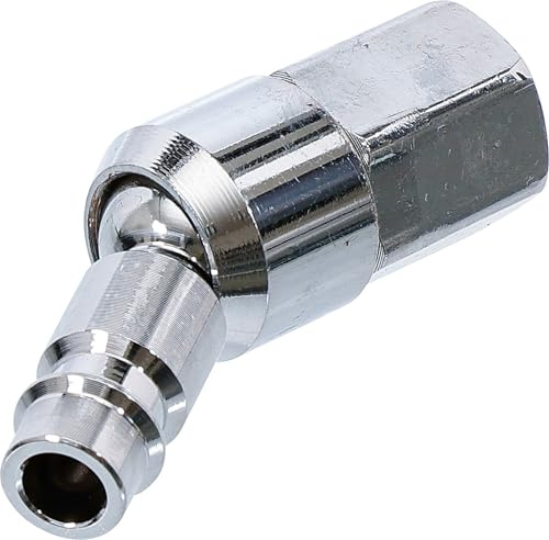 BGS 3227 | Gewindestecknippel | 6,3 mm (1/4) Innengewinde | für Druckluftschläuche | Kugelkopf | 360° schwenk- und drehbar