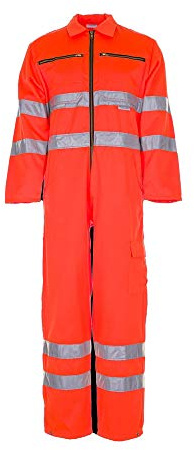Planam Unisex Warnschutz Winter-Dungarees High Visible Size XXXL in orange/Marine Blue (Pack of 1)