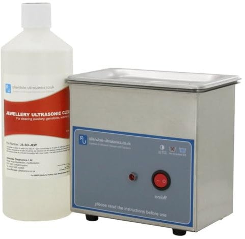 Allendale Ultrasonics 0.7L Industrial Ultrasonic Cleaner Analogue Tank Heated Pro Bath with Jewellery Cleaning Solution - 40KHz Jewellery Precious Metals Watches Dentures Optics Glass Carburettors