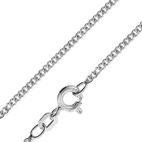 trendor Stabile Panzerkette 925 Sterlingsilber Breite 1,7 mm Halskette für Damen und Herren, zeitlose Geschenkidee 41116-42 42 cm