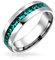 Bling Jewelry Aqua Crystal Ewigkeitsbandring Für Frauen Und Männer Im März Geburtsmonat Aus Silberfarbenem Edelstahl