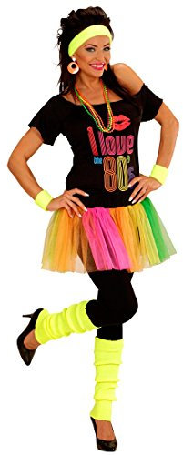 NET TOYS 80er Jahre Neon Stulpen Beinwärmer gelb Aerobic Stutzen Beinstulpen Strümpfe Legwarmer Stulpe Gamasche Damen Kostüm Accessoires