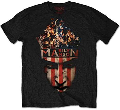 Marilyn Manson Herren, T-Shirt, Crown, Schwarz (Black), S