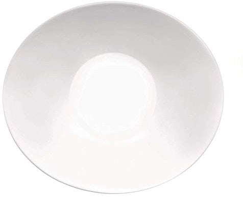 Fitting Gifts Bistro Professional Collection Large Oval Shaped Prometeo Pasta/Soup Bowls in Brilliant White (6 Pieces)