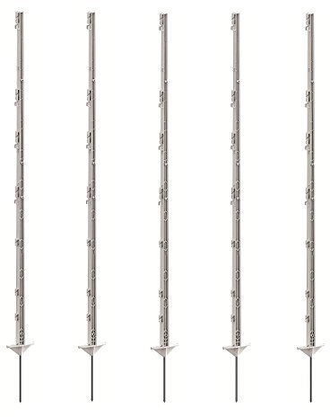 Growi Weidezaunpfahl Kunststoff 156 cm weiß 60 Stück
