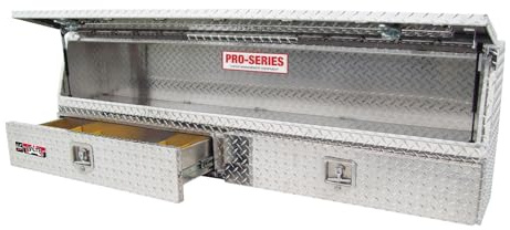Brute 80-TBS200-88D-BD Pro Series 88 Contractor TopSider Polished Aluminum Tool Box with Doors & Drawers