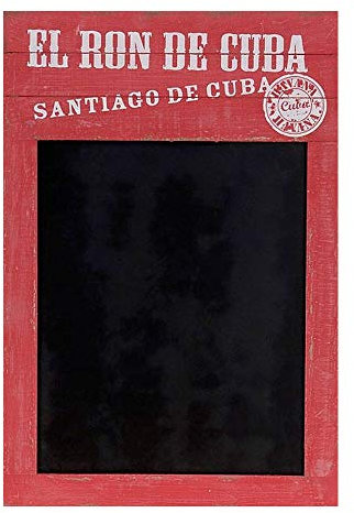 quantio Nostalgische Holz-Kreide-Tafel - Schultafel - Kreidetafel - Memoboard - Notiztafel - Wandtafel - Küchentafel - Antik Look - Memotafel, Farbe:Rot