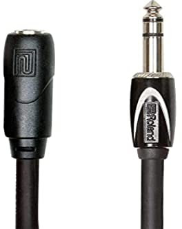 Roland 25Ft /7.5M Headphone Extension Cable, 1/4 Trs Male To Female - Rhc-25-1414, Black