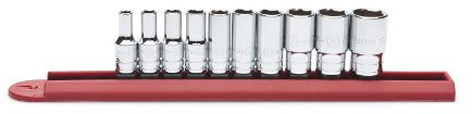 GEARWRENCH 10 Pc. 1/4 Drive 6 Pt. Mid-Length Socket Set, SAE - 80305S
