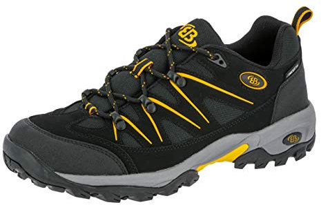 Brütting Mount Hunter Low Herren Trekking- & Wanderhalbschuhe, Schwarz Schwarz Gelb, 43 EU
