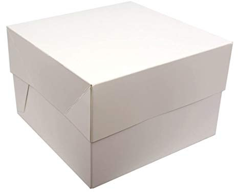 Reynards 5 x Square Cake Boxes White - Perfect for Carrying Your Creations (16)