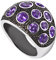 Glamour World Damen-Ring Turtle Sterling-Silber 925 rhodiniert Zirkonia lila GR6-14-60