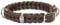 CopcoPet Hundehalsband aus Fettleder 30–34 cm x 15mm Braun – Geflochtenes Lederhalsband – verchromt mit Dornschließe – Robust & verstellbar – Für kleine Hunde, ideal für Alltag & Training