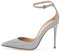 EDEFS Damen Hoher Absatz Schnalle Spitze Zehe Pumps Mary Jane Schuhe Grau Größe EU39