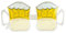 Boland 2505 - Partybrille Anton, Weiß/Gelb, Erwachsenen, Zubehör, Oktoberfest, Bierfest, Mottoparty, Karneval