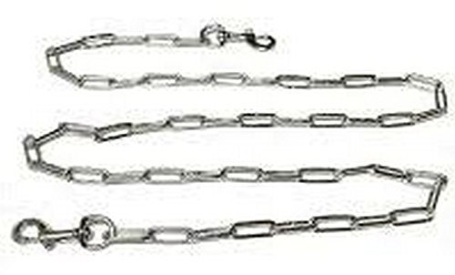 Ancol Heritage Heavy Kennel Chain - Silver Steel Durable Dog Tether with Heavy Duty Trigger Hooks - Secure Kennel or Garden Use - 225cm