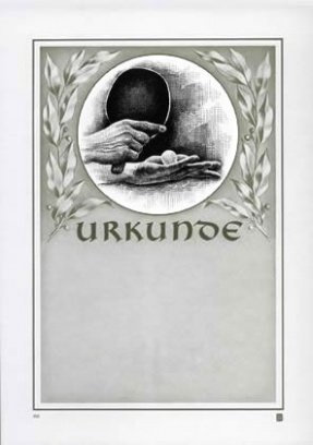 Albert Hoffmann Urkundenverlag Tischtennis / 100/1194 / / Edelkarton (300 g/m²) 10 Stk