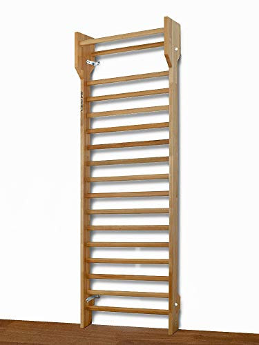 ARTIMEX Wooden Swedish Ladder (Wall Bars) Set for Physical Therapy & Gymnastics - Used in Homes, Gyms, Clinic, Fitness Centers and Schools- Wall Bars from Beechwood, 240x90 cm, Code 216-F