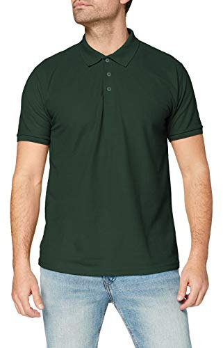 Fruit of the Loom Men's 65/35 Polo Shirt, Bottle Green, Large
