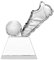 CRISTALICA Glaspokal Fußballtrophäe Award Sportlerauszeichnung aus Glas Höhe 17cm