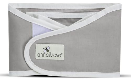 Anna & Eve Swaddle Strap Arms Only Baby Swaddle, Grey, Large