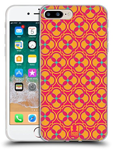 Head Case Designs Rose Fluo Motifs Marocains Coque en Gel [Protection de Qualité Militaire] Compatible avec Apple iPhone 7 Plus/iPhone 8 Plus