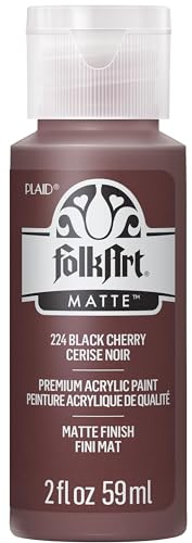 FolkArt Acrylic Paint in Assorted Colors (2 oz), 224, Black Cherry