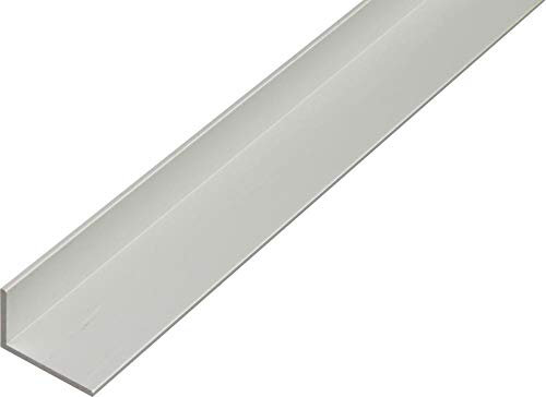 Alberts 473723 Winkelprofil | Aluminium, silberfarbig eloxiert | 1000 x 20 x 10 mm